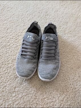 APL TechLoom Knit Women's Slip-On Sneakers in Gray